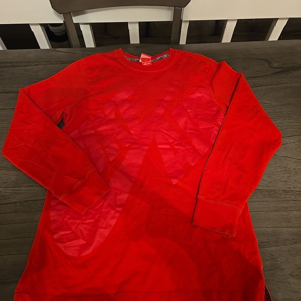 Nike Sweater Large Adult Red Pullover Spell Out Sweatshirt Fleece Cotton VTG